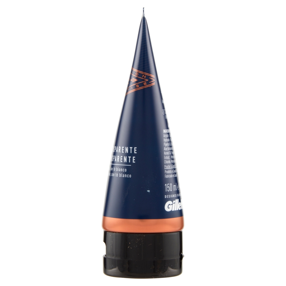 King C. Gillette Gel da Barba Trasparente con Tè Bianco e Olio di Argan 150 ml